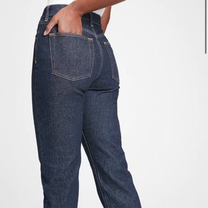 Dark Wash GAP Sky High Straight Leg Jeans